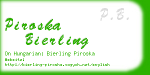 piroska bierling business card